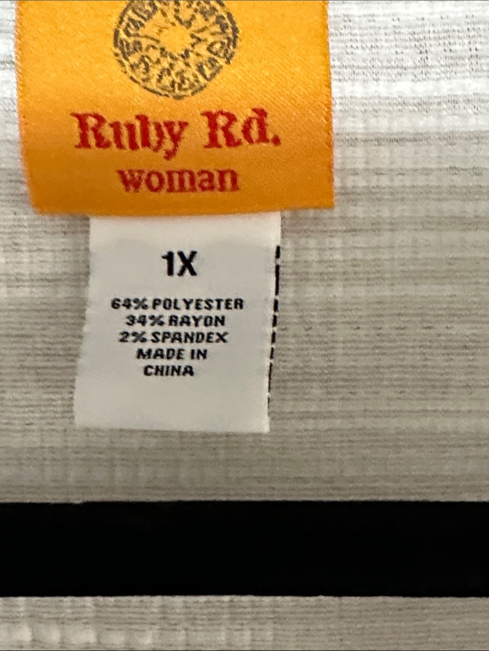 Ruby Rd. White Tunic with Blue Embroidered V-Neck - Picture 5 of 9